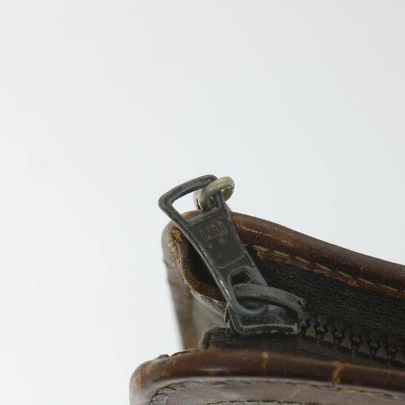 CELINE Macadam Canvas Clutch Bag PVC Leather Brown Auth ti1357 - Picture 10 of 16